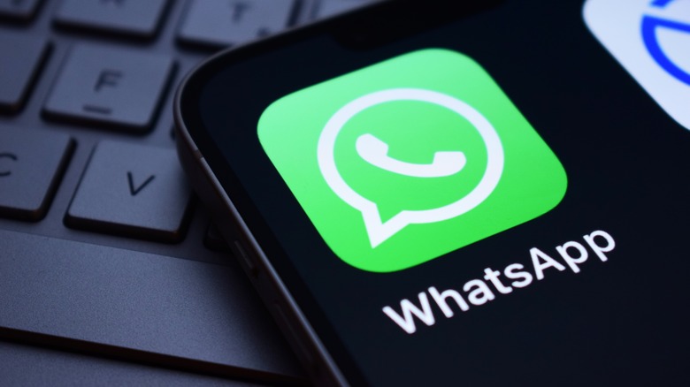 The WhatsApp icon on an iPhone screen