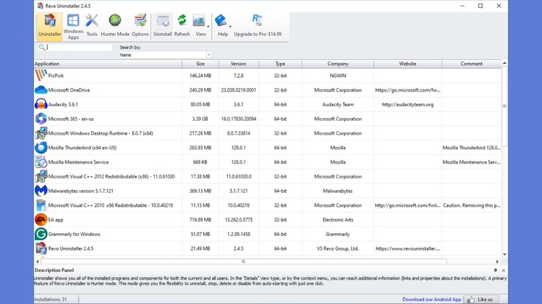 Revo Uninstaller software on white background