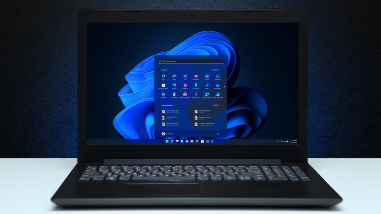 A laptop running Windows 11, showing the desktop screen