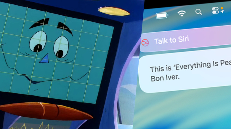 Jetsons Rudi next to a "talk to Siri" prompt