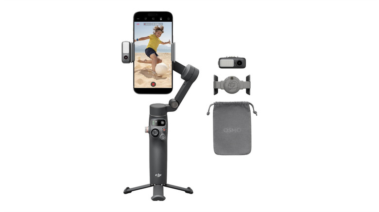 The DJI Osmo Mobile 7P against a white background