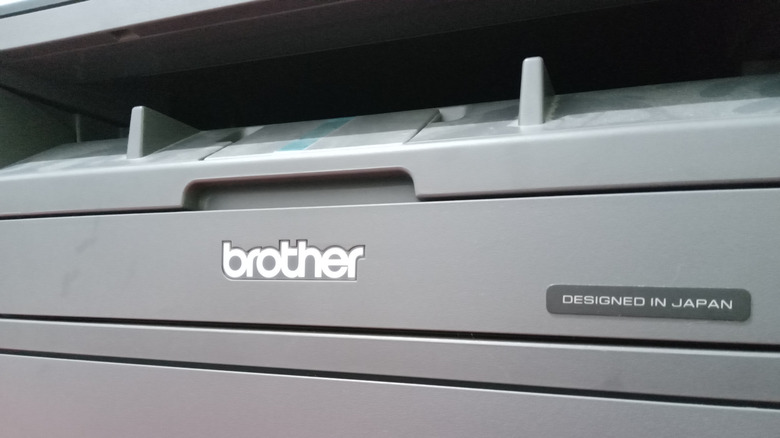 A Brother multi-function monochrome laser printer.