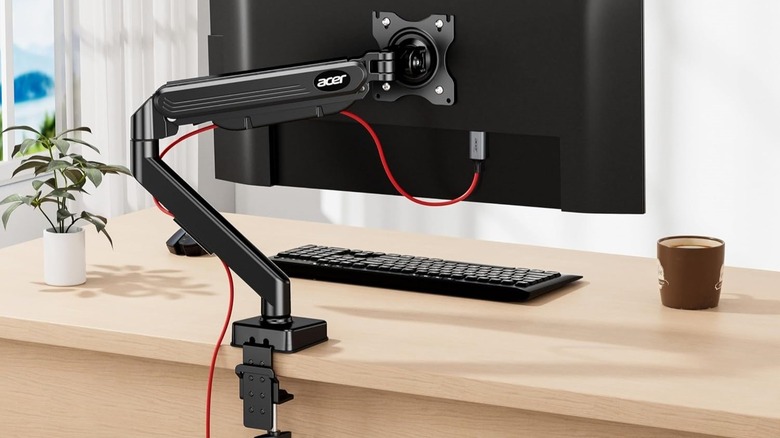 Acer single monitor mount for desk from the rear.