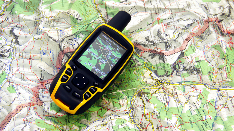 A handheld GPS