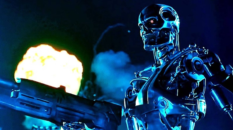 A Terminator with a gun in The Terminator