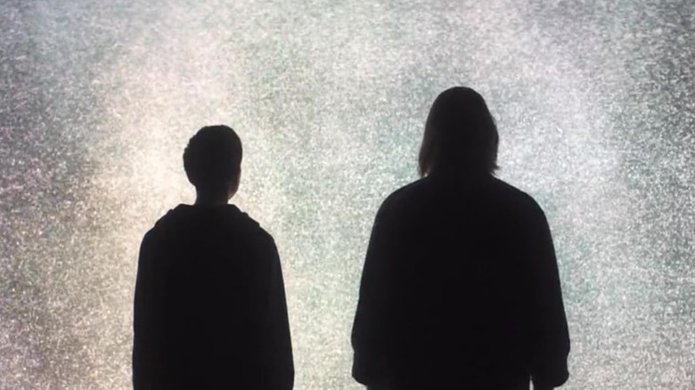 Sonoya Mizuno and Nick Offerman in the 2020 Hulu miniseries 