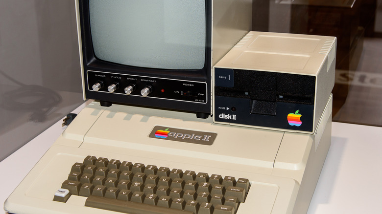 An Apple II computer