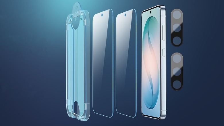 amFilm OneTouch for Samsung Galaxy S26 Screen Protectors and application peripheral
