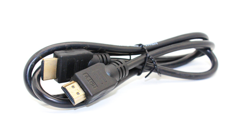hdmi cable on a white background