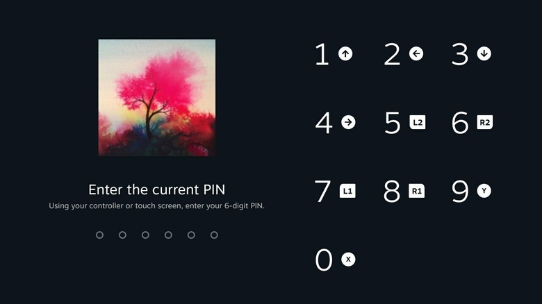 The lock screen on a Steam Deck.
