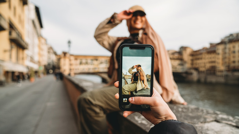 Taking a portrait photo with an iPhone