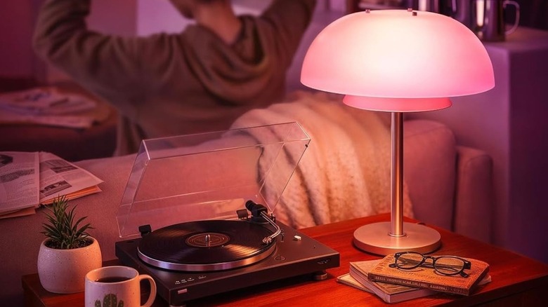 Govee smart bulb in chill living room