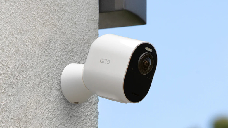 Arlo Ultra 3rd Gen mounted to the side of a building.
