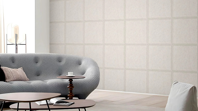 A wall covered with Lagom Atelier sound absorbing panels