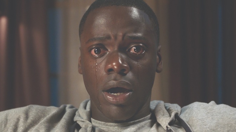 Daniel Kaluuya crying in Get Out