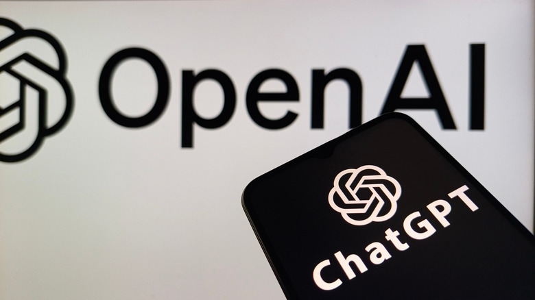 The OpenAI and ChatGPT logos.