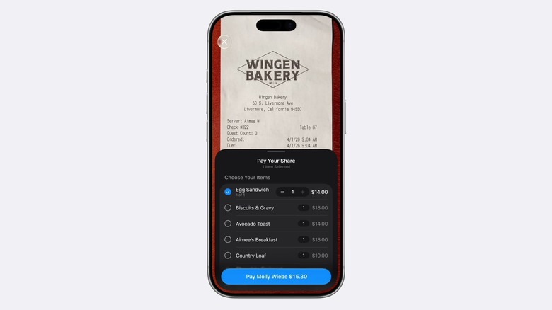 The bill-splitting feature in iOS 27.
