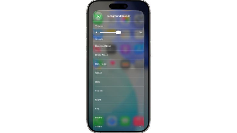 Turning on Background Sounds on an iPhone