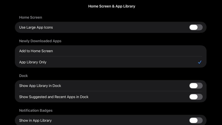 Turning off adding newly downloaded apps to Home Screen in iPad