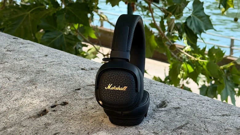 Marshall's headphones close-up shot
