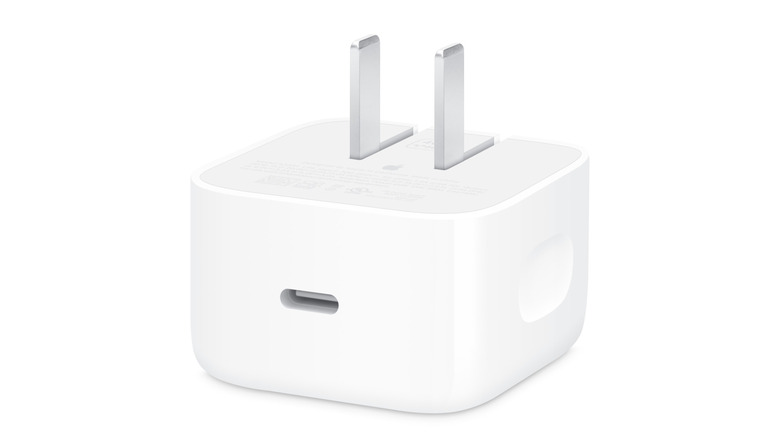 The Apple Dynamic Power Adapter against a white background