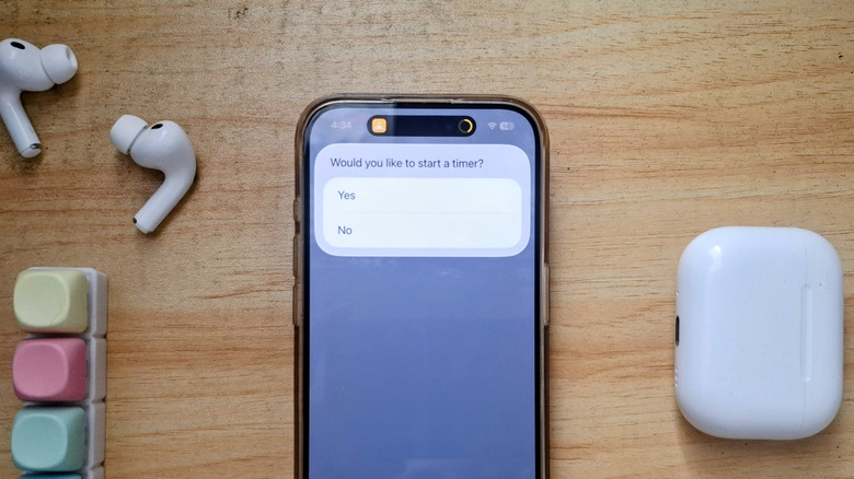 iPhone showing shortcut for morning routine that starts with a timer