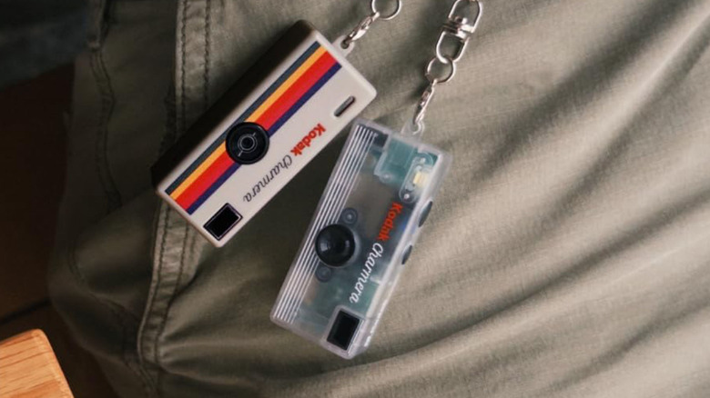 Two Kodak Charmera cameras on a keychain