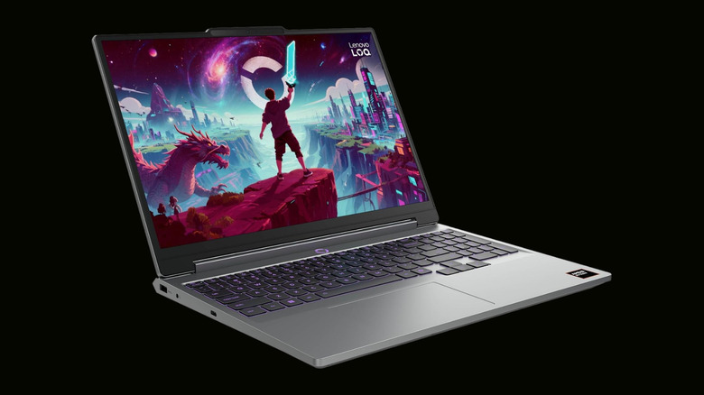 Lenovo LOQ 15 on a black background