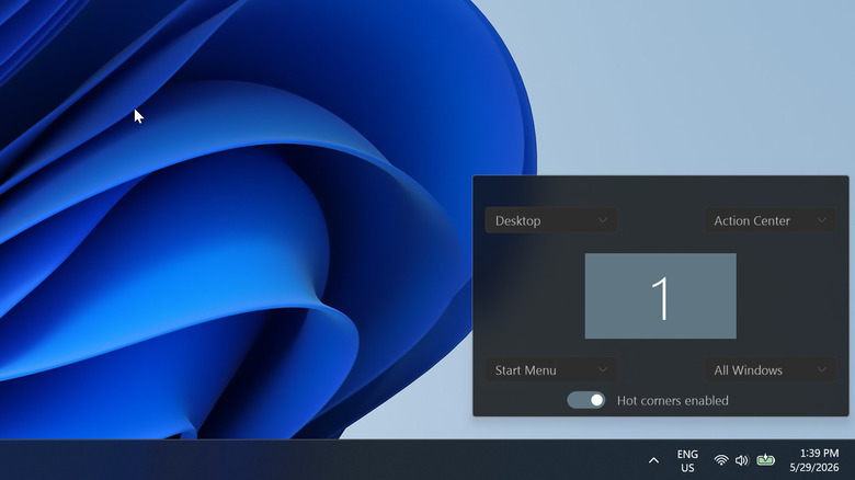 configuring winxcorners settings on a Windows 11 PC