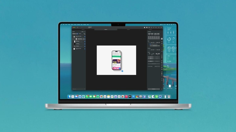 Screenshot of Pixelmator Pro on a mockup Mac