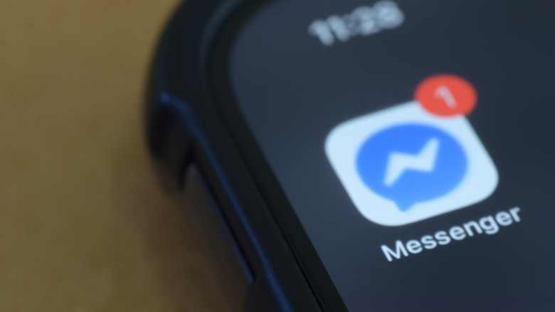 Messenger icon with a 1 in the corner
