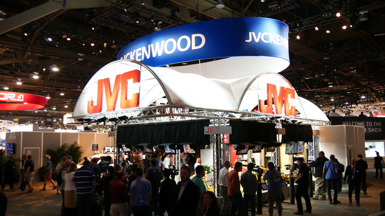 At CES 2017 in Las Vegas, JVC stations an exhibit