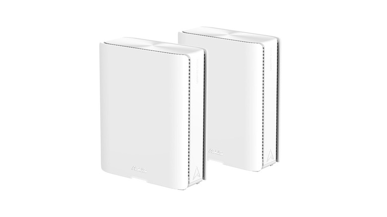 Mockup of a Wi-Fi mesh system by Asus
