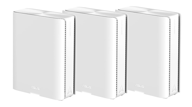 Mockup of a Wi-Fi mesh system by Asus
