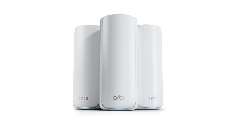 Mockup of a Wi-Fi mesh system by Netgear
