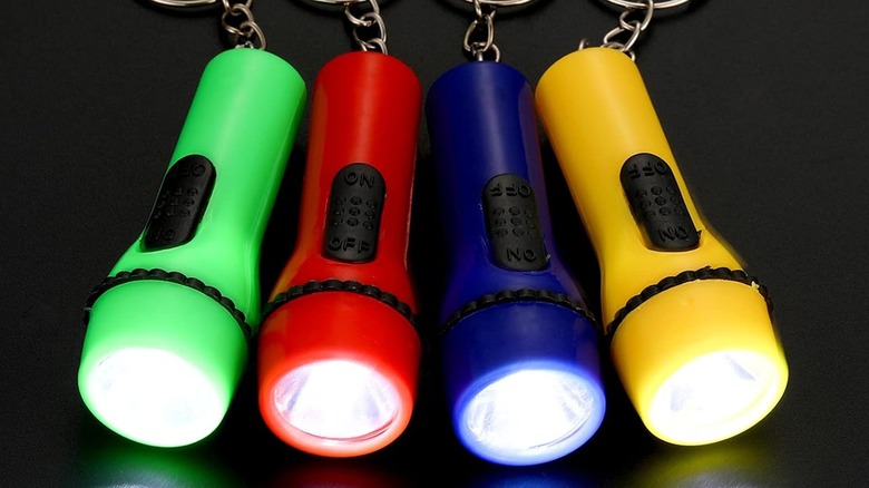 The four different Boao lights sitting next to each other with their lights on