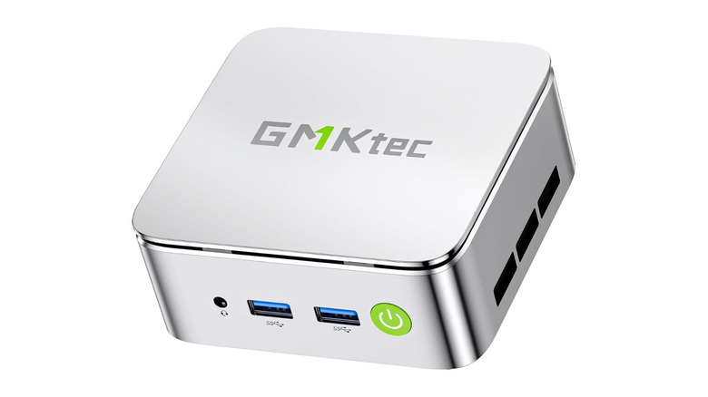 The GMKtec Nucbox G10 against a white background