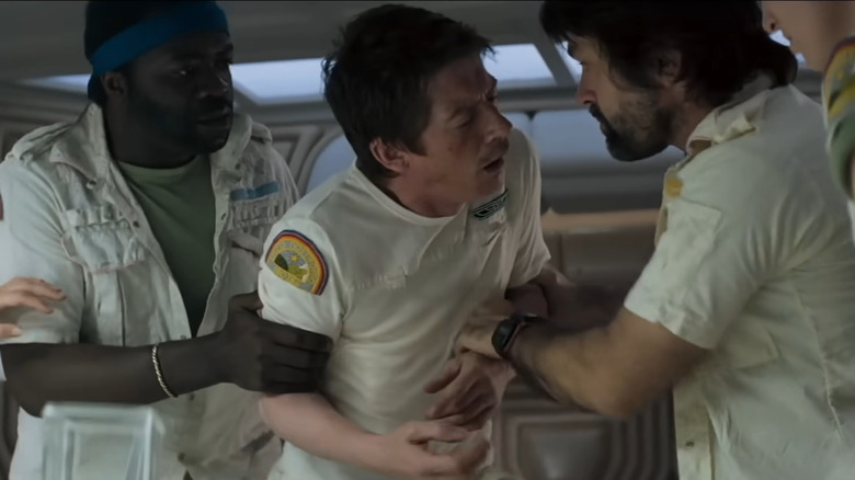 The Chestburster getting ready to make its appearance in "Alien"