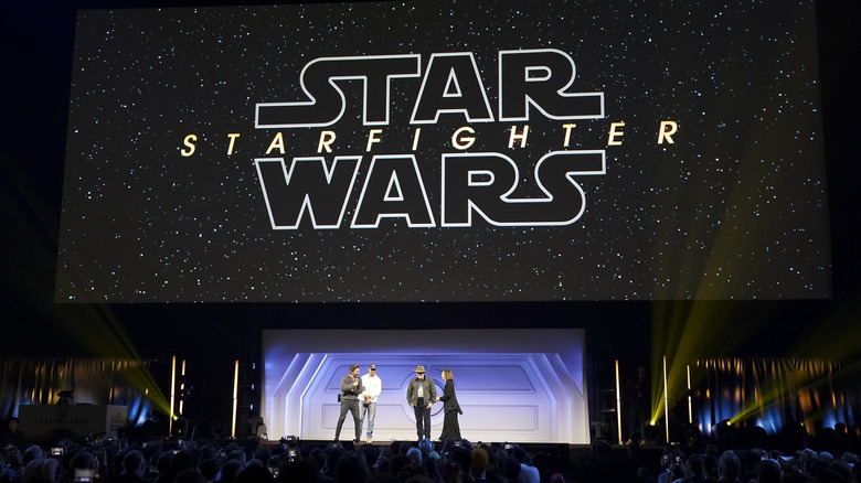 Star Wars: Starfighter being announced on stage at Star Wars: Celebration 2025.