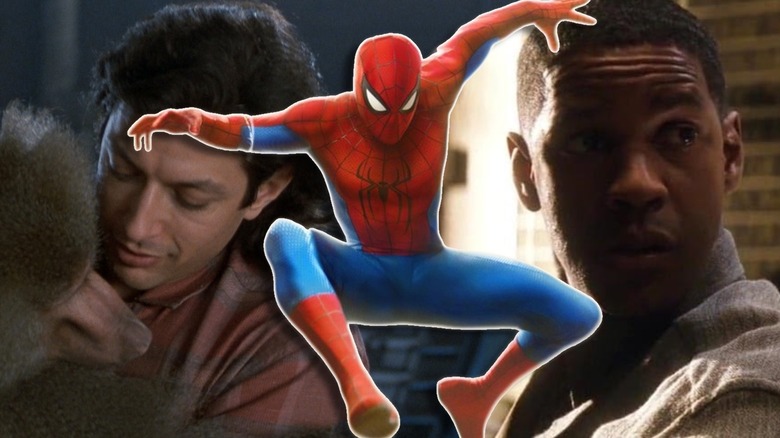Seth Brundle from The Fly, Spider-Man and John Hobbes from Fallen together