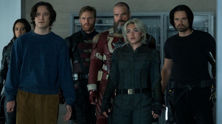 The Thunderbolts all looking forward