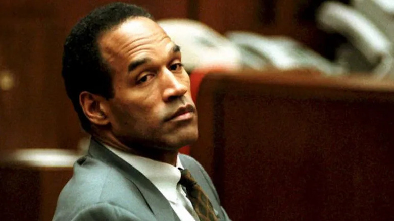 O.J. Simpson looking bored in court