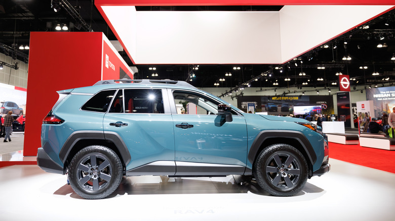 2026 Toyota RAV4 on display at a show