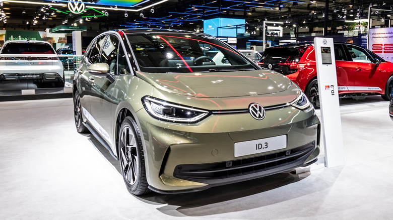 Volkswagen ID.3 2025 model at a motor show