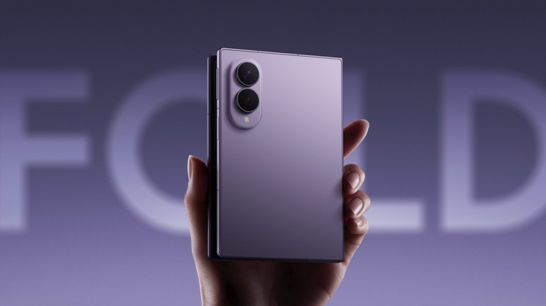 The Galaxy Z Fold 8 in hand.