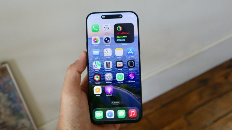 iOS 26's new Home Screen with updated Liquid Glass icons