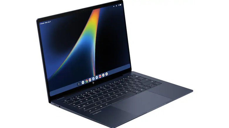 close-up of HP Googlebook 14 on white background