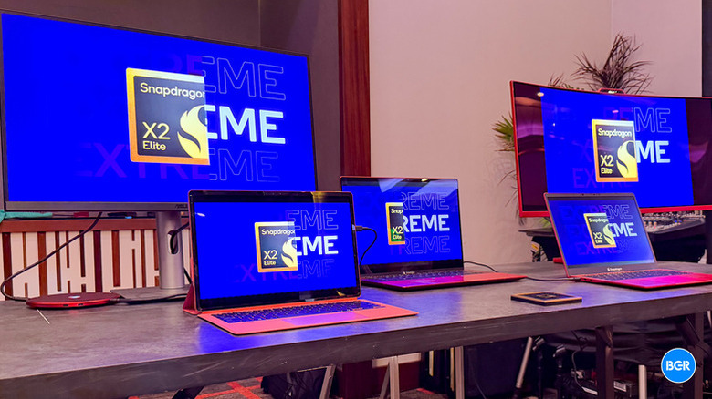 Qualcomm Snapdragon X2 Elite devices on a table
