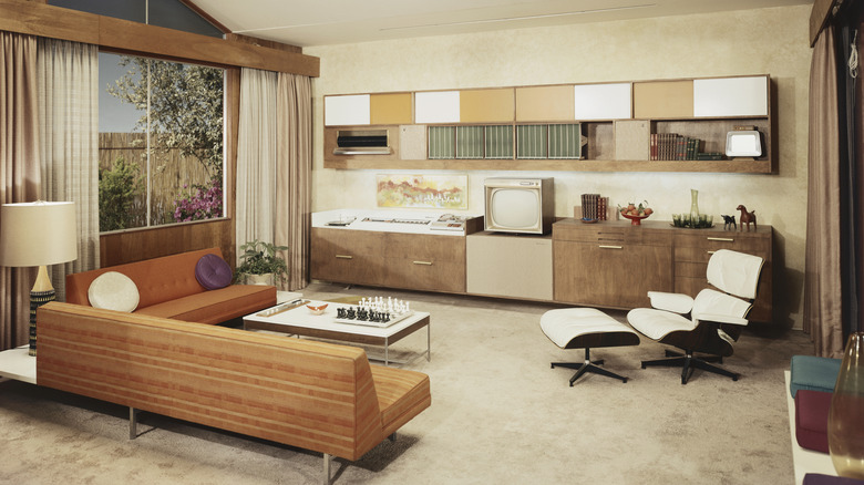 A 1960s-era living room.