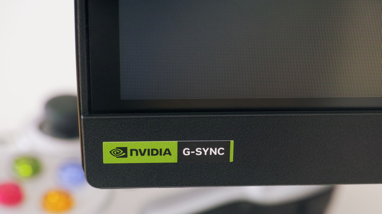 A monitor with the Nvidia G-Sync logo